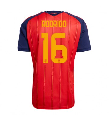 Spanien Rodri Hernandez #16 Replika Hemmatröja VM 2026 Kortärmad